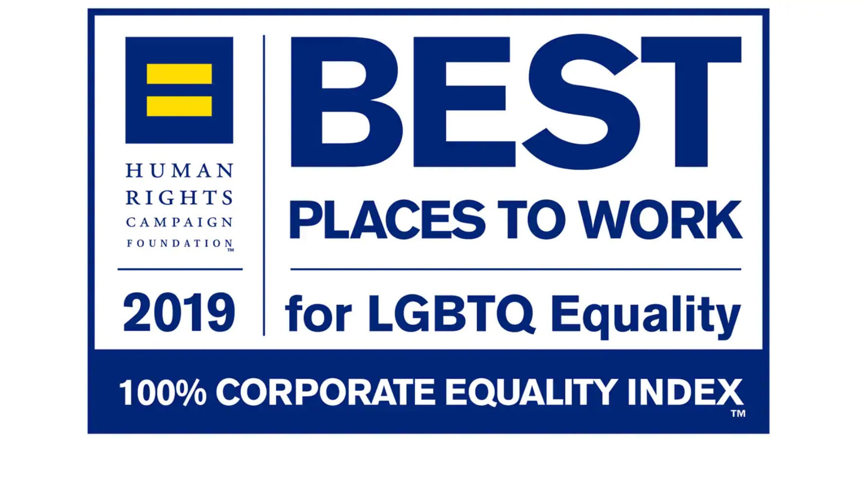 Best places to work for LGBTQ equality award logo