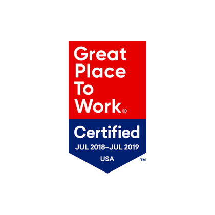 Great place to work certified July 2018 - July 2019