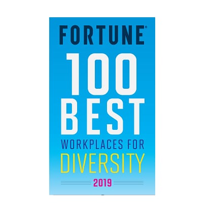 Fortune 2019 Best Workplaces for Diveristy badge